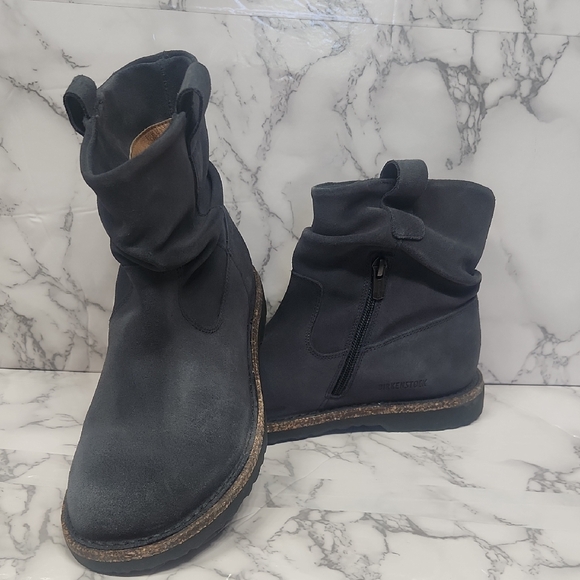 Birkenstock Dark Gray Suede Ankle Boots - Picture 4 of 9